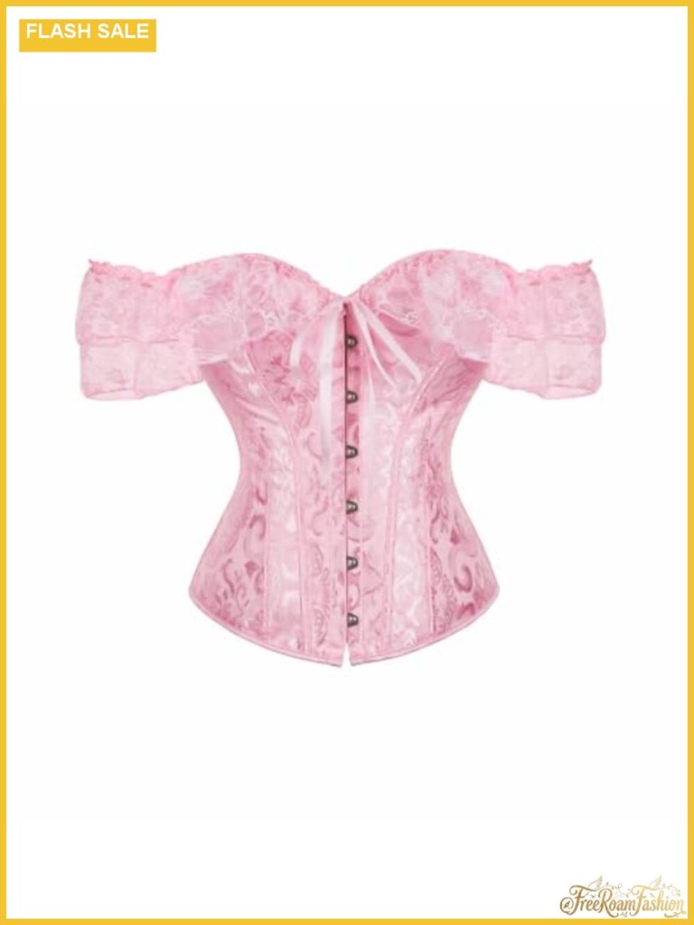 Lace Up Overbust Bustier Corset Top Renaissance Gothic Party Wear
